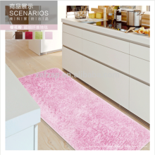 tapis de cuisine en microfibre lavable rose